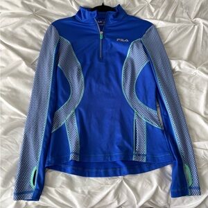 Fila Royal Blue Running Top with Zip